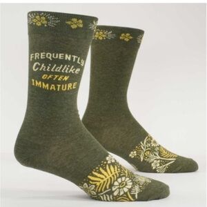 Blue Q Frequently Childlike Often Immature Men's Socks -